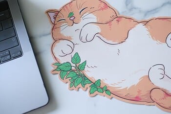 Kawaii Cat Mouse Pad Girl Cute Literary Cartoon Σετ Gamer Office Πατάκια γραφείου υπολογιστή Παχύ αντιολισθητικό αδιάβροχο χαλάκι πληκτρολογίου