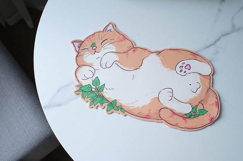 Kawaii mačka podloga za miš Djevojka slatka književna crtana uredska igračka garnitura Podloge za računalni stol Podebljana neklizajuća vodootporna podloga za tipkovnicu