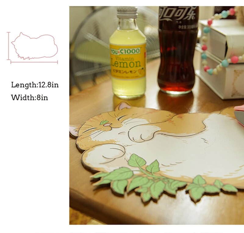 Kawaii mačka podloga za miš Djevojka slatka književna crtana uredska igračka garnitura Podloge za računalni stol Podebljana neklizajuća vodootporna podloga za tipkovnicu