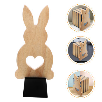 Rabbit Book Stand Βιβλιοθήκη για ράφια διακόσμηση γραφείου Επιτραπέζια βιβλιοθήκη Wood Bunny Bookends