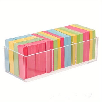 1 τεμ. Sticky Note Stationery Storage Box Clear Acrylic Sundries Διαχωρισμένο ράφι με πολλά πλέγματα