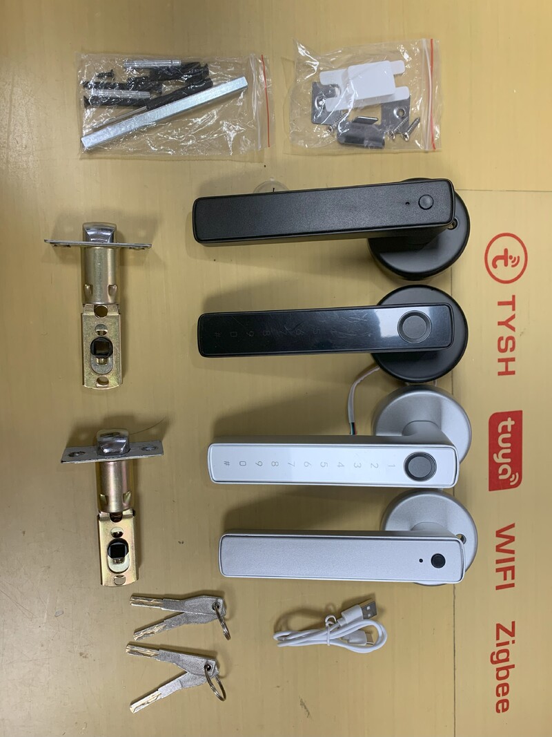 TYSH Tuya biomeetriline sõrmejälje parool Elektrilise käepidemega ukselukk Magamistoa Kodu Puidust nutikas ukselukk Smart Lock