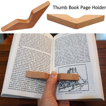 Creative Handmade Thumb Book Holder Page Book Expander Bookmark Thumb Bookmark Wood Page Spreader Book Support Office Worker Reading Book