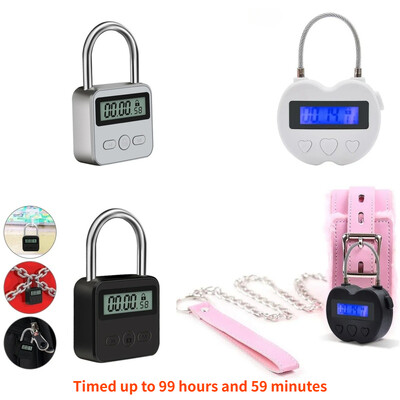 Többfunkciós vízálló Smart Time Lock LCD kijelző Utazási elektronikus időzítő USB töltés Ideiglenes időzítő lakat