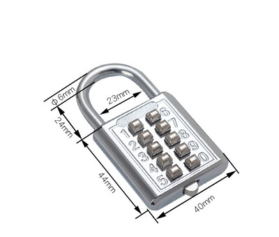 Lacăt cu combinație cu butoane de apăsare din 5 cifre Număr argintiu Bagaj Cod de călătorie Blocare Accesorii de călătorie