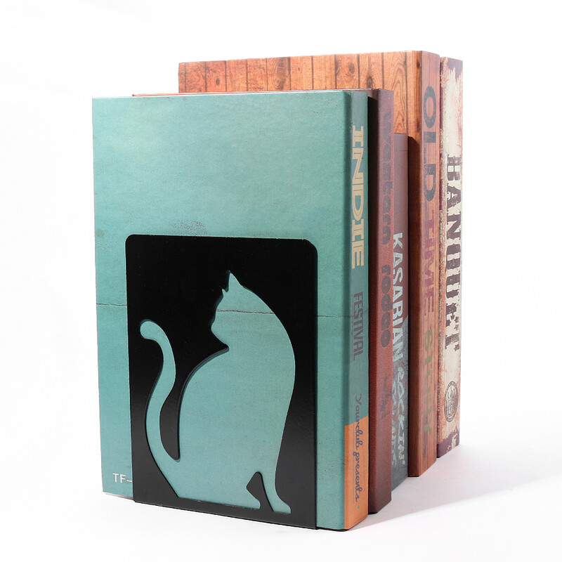 Capete de cărți frumoase pentru pisici pentru rafturi Suport de cărți pentru cărți grele de fier Organizator de cărți Raft pentru cărți Raft