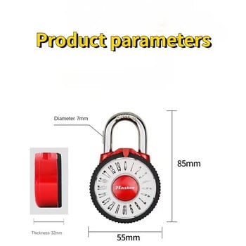 Master Lock 1588D Combination Locker Rotary Combination Lock Rotary Lock για ντουλάπια γυμναστηρίου και σχολείου