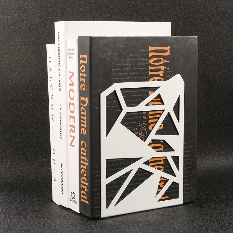 Stalak za knjige s nepravilnim mnogokutom od 2 komada, teški stalak za knjige za roditelje djetetu, poklon za kućni stol, urede, pisaći papir