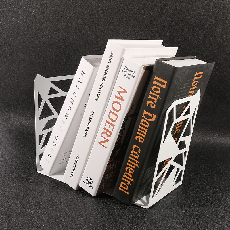 Stalak za knjige s nepravilnim mnogokutom od 2 komada, teški stalak za knjige za roditelje djetetu, poklon za kućni stol, urede, pisaći papir