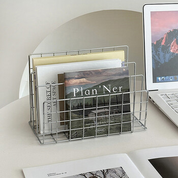 Ins Minimalist Iron Desktop Storage Rack Organizer Τραπέζι Οργάνωση Rack Βιβλίων Εγγράφων Rack Γραφείο Πολυλειτουργικό Storage Rack