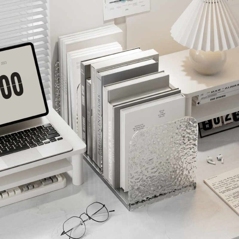 Prozirni držači za knjige Stalak Polica za knjige Radna površina Dekorativni stalak za pohranu Držač knjiga Držač za knjige Školski pribor