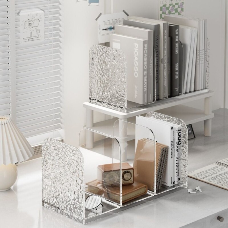 Prozirni držači za knjige Stalak Polica za knjige Radna površina Dekorativni stalak za pohranu Držač knjiga Držač za knjige Školski pribor
