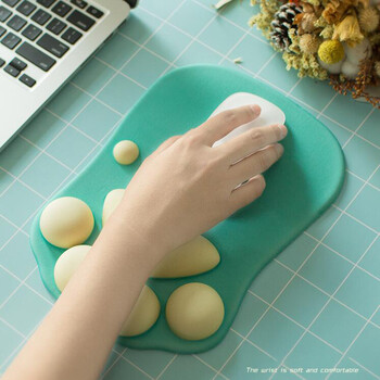 3D Cute Cat Paw Mouse Pad Μαλακό σιλικόνης αφρός μνήμης Μαξιλάρια καρπού για φορητό υπολογιστή Kawaii Mousepad Επιτραπέζιο Ματ Γραφείο