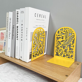 Bird Hollow Out Craft Bookends για άνδρες Γυναικείες Μεταλλικές άκρες βιβλίων Βιβλιοθήκες βαρέως τύπου, προμήθειες γραφείου για το σπίτι Βιβλιοθήκες επιτραπέζιου γραφείου