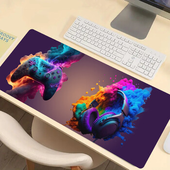 Ακουστικά Gamepad Mouse Pad Desk Pad Mouse Mat για πληκτρολόγιο, Mouse Pad με αντιολισθητική λαστιχένια βάση, Extended Desk Mat