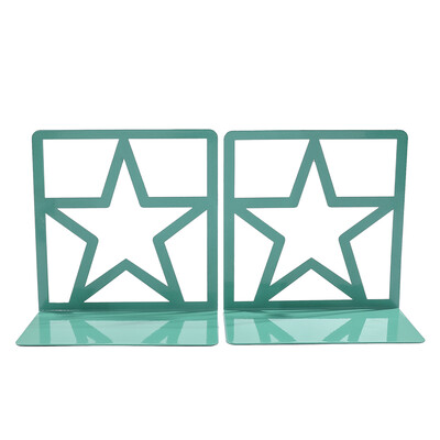 1 чифт Кухи поставки за книги с петолъчна звезда Метални звездни книгоразделители Поддръжка за книги Офис Декорация Поставки за книги Поставка за документи Подаръци