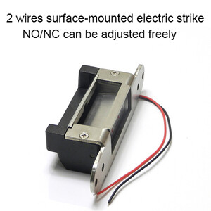 Oriģinālā DC12V nerūsējošā tērauda izturība, šaura rāmja atteice Droša ANSI standarta Electric Strike Lock elektroniskā durvju slēdzene