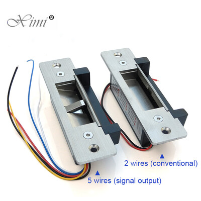 Originalus DC12V nerūdijančio plieno tvirtumas, siauro rėmo gedimas, saugus ANSI standarto Electric Strike Lock elektroninis durų užraktas