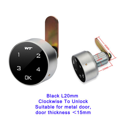 Nutikas puuteklahvistik Digitaalne paroolikoodi number Kapp Sahtel Elektriline lukk Päripäeva Avamiseks