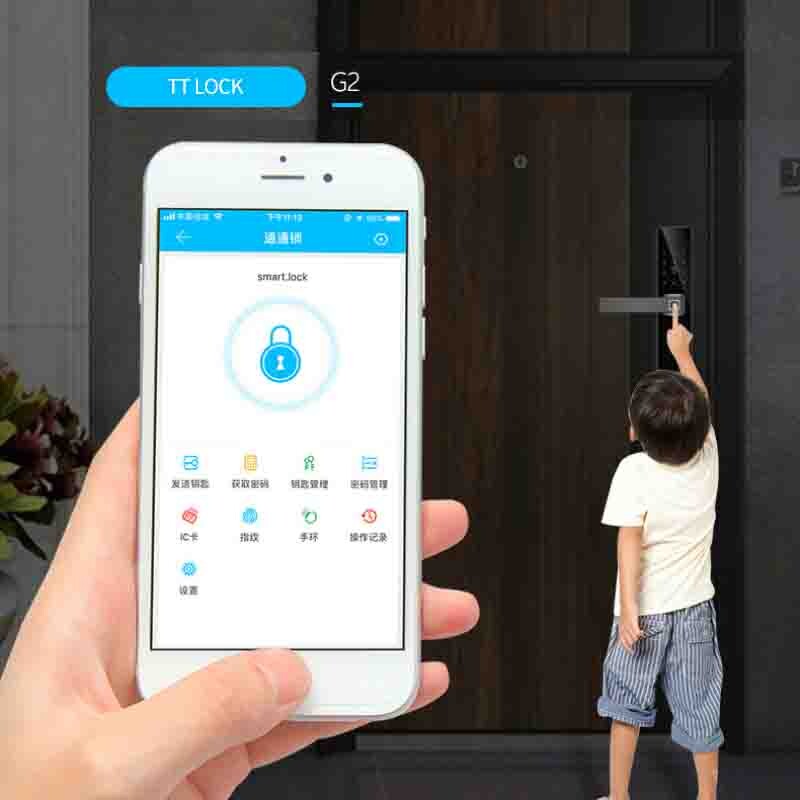 JAUNS TTlock Bluetooth Gateway G2 Pirkstu nospiedumu slēdzene Parole Viedā durvju slēdzene Mājas tilts Darbs ar Alexa Google mājas TT bloķēšanas APP