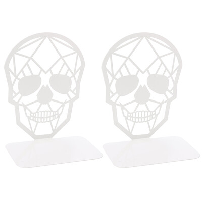 2 tk Black White Skull lauaarvuti raamatuhoidjad Office'i lauaarvuti raamatute organiseerija Avaleht Raamatuhoidjad Rauast raamatuotste hoidik Raamaturiiul alus riiul