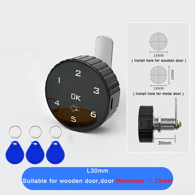 Smart Touch Keypad Digitaalne parool RFID IC-kaardi kapi sahtli lukk Sisseehitatud liitiumaku