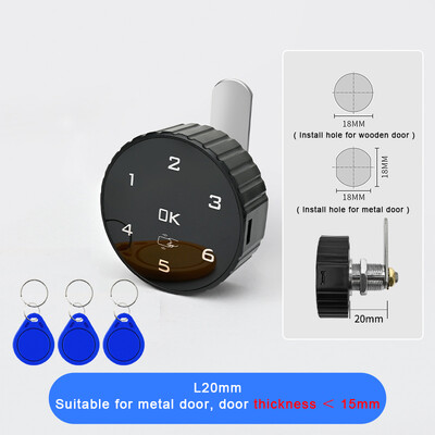 Smart Touch Keypad Digitaalne parool RFID IC-kaardi kapi sahtli lukk Sisseehitatud liitiumaku