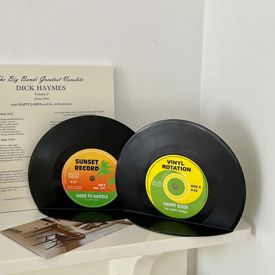 Atvykimas ABS vinilinių kompaktinių diskų knygelės Kūrybinės įrašų knygelės, darbalaukio apdaila Rubbie vintage pertvara knygų spinta