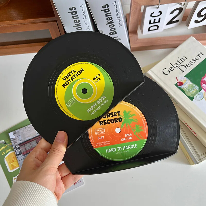 Sosire Suport de cărți pentru CD Vinil ABS Suport de cărți pentru discuri Creativ Decorare pentru birou Rubbie Vintage Partition Bookcase