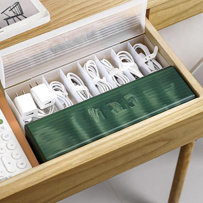 Andmekaabli salvestuskarp 7 sektsiooniga lauaarvuti kaablihalduskarp Lauapaneel koos kaanega Juhtme salvestusvahend kodulaua jaoks