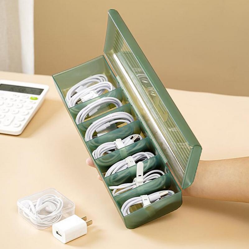 Andmekaabli salvestuskarp 7 sektsiooniga lauaarvuti kaablihalduskarp Lauapaneel koos kaanega Juhtme salvestusvahend kodulaua jaoks