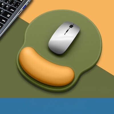Pelės kilimėlis su riešo atrama Ergonomiškas neslystantis silikono pagrindas žaidimų priedai pelės kilimėlis atminties riešo kilimėlis