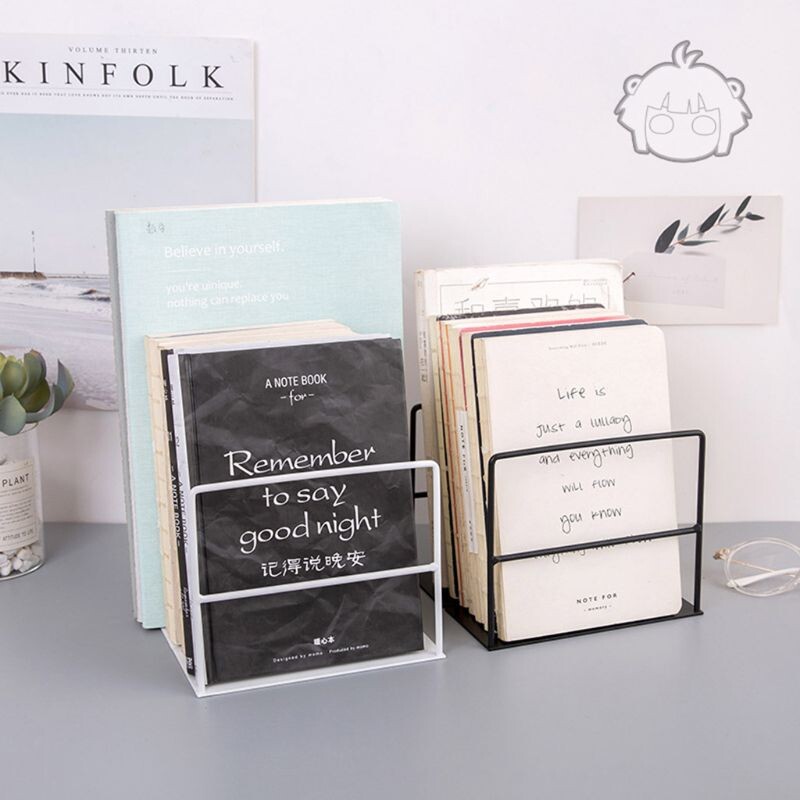 1 pora kaltinių knygų laikiklių knygų palaikymas Paprastas stalinis biuro žurnalo stovas