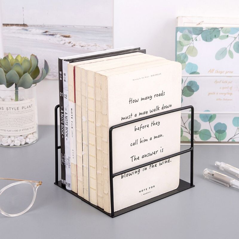 1 pora kaltinių knygų laikiklių knygų palaikymas Paprastas stalinis biuro žurnalo stovas