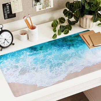 Εκτεταμένο Mouse Pad 35,4x15,7 σε μεγάλη αντιολισθητική βάση από καουτσούκ 3mm με ραμμένες άκρες αδιάβροχο Desk Pad Beach