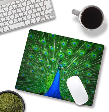 Peacock Mouse Pad Pretty Animal Feather Gaming Mousepad Αδιάβροχη αντιολισθητική βάση από καουτσούκ για φορητό υπολογιστή γραφείου στο σπίτι