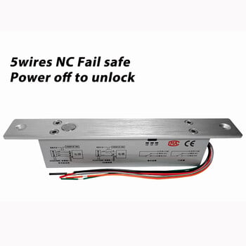 DC NO OR NC Electrical Bolt Lock Electric Mortise Strike Fail Secure or Fail Safe Με NO NC έξοδο σήματος για έλεγχο πρόσβασης