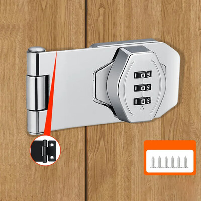 Buitinė spintelė Slaptažodis Hasp Spynos Spintelės Durų Kombinuotas Užraktas Durų Apsauginis Stumdomas Užraktas Užraktas mažoms durims Spintelės Durys