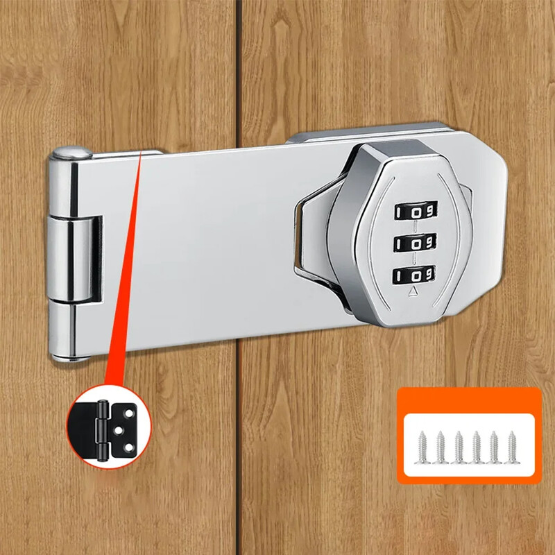 Buitinė spintelė Slaptažodis Hasp Spynos Spintelės Durų Kombinuotas Užraktas Durų Apsauginis Stumdomas Užraktas Užraktas mažoms durims Spintelės Durys