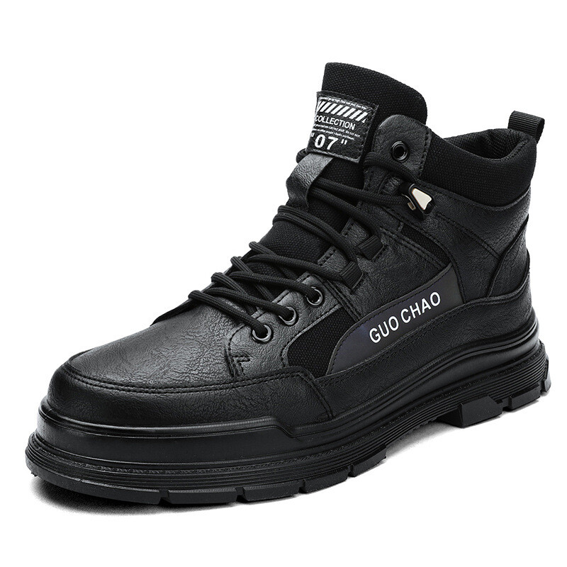 Rudens ir žiemos plius aksominiai šilti batai vyriški aukštaauliai su raišteliais rabarbarų laisvalaikio sportiniai bateliai lauko sportbačiai storais padais