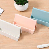 Suport creativ pentru cărți de vizită pentru birou Carcasă din plastic pentru carduri Suport de prezentare pentru birou Suport pentru cleme pentru note Organizator pentru cărți de nume pentru femei și bărbați