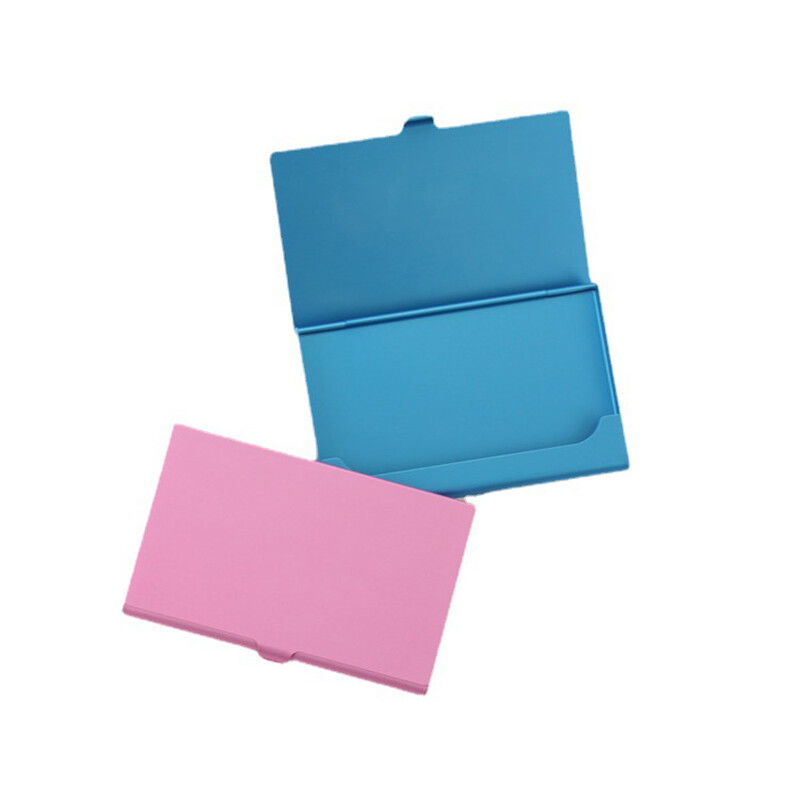 1PC Алуминиева визитна картичка Кутия за съхранение на пощенска картичка Метална кутия за държач за карти Преносим контейнер за карти с голям капацитет за мъже и жени