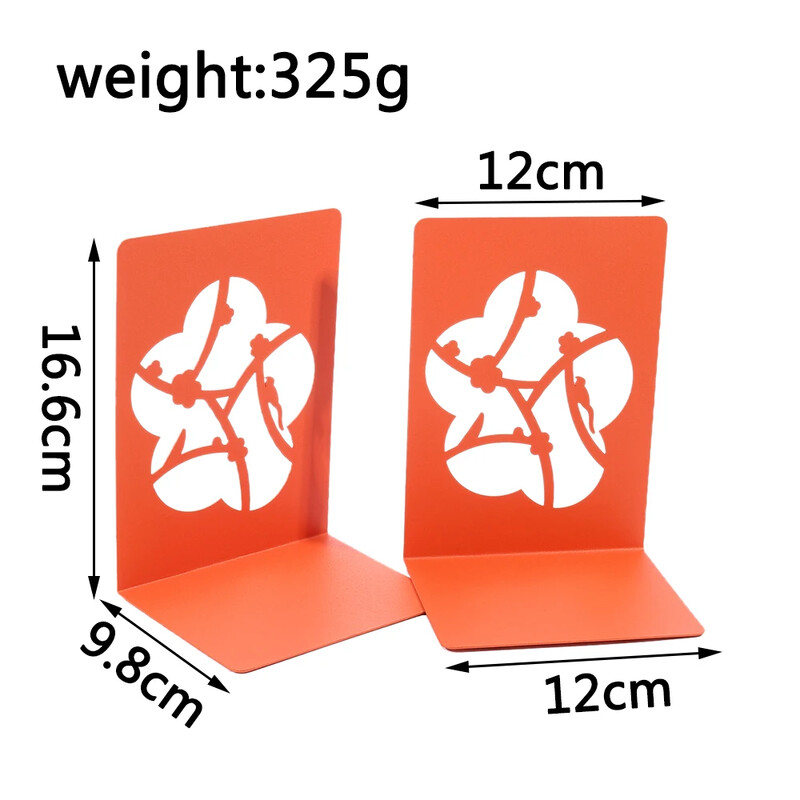 1Pora išskirtinių gėlių šakų Knygų galai tuščiaviduriai vintažiniai geležiniai ištraukiami darbo kambario papuošalai, papuošalai knygoms, knygų palaikymas