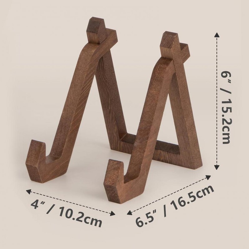 Vintage puidust väljapanekuraami taldrikuhoidja ekraanialus lauaarvuti pildiraamiga alus Kodukontor tee jaoks