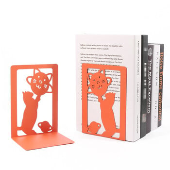 New Style Color Cat Book Ends Heavy Stand Ράφι Βιβλιοθήκης Σιδερένιες Βιβλιοθήκες Stand Iron Γραφείο σπιτιού Χαρτικά