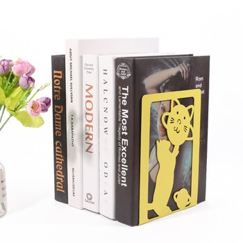 New Style Color Cat Book Ends Heavy Stand Ράφι Βιβλιοθήκης Σιδερένιες Βιβλιοθήκες Stand Iron Γραφείο σπιτιού Χαρτικά