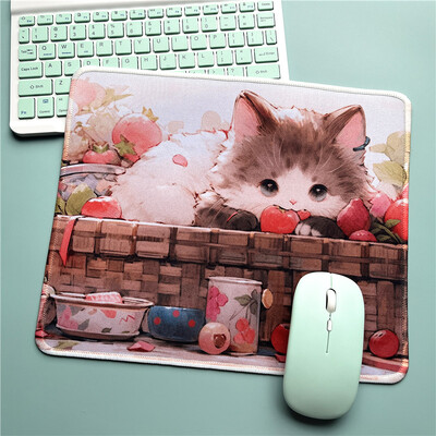 Hiirepadi Kawaii kontoritarvikud lauakorralduse jaoks Armas kass Mause Pad Mänguhiirepadi Overlock Hiirepadi Pehme Moise Pad