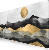 Laiendatud hiirematt 35,4 x 15,7, suur 3 mm libisemiskindla kummist aluse ja õmmeldud servadega veekindel lauapadi – päikeseloojang