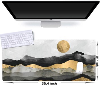 Εκτεταμένο Mouse Pad 35,4x15,7 σε μεγάλη αντιολισθητική λαστιχένια βάση ποντικιού 3mm με ραμμένες άκρες αδιάβροχο επιτραπέζιο μαξιλαράκι- Sunset