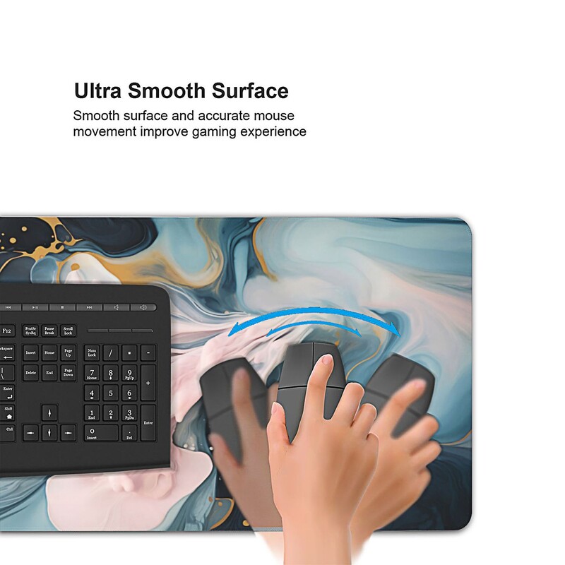 1 PC Tampoane de mouse mari pentru birou, mouse pad pentru jocuri, mouse pad cu margini cusute și bază din cauciuc anti-alunecare, extinsă și îngroșată